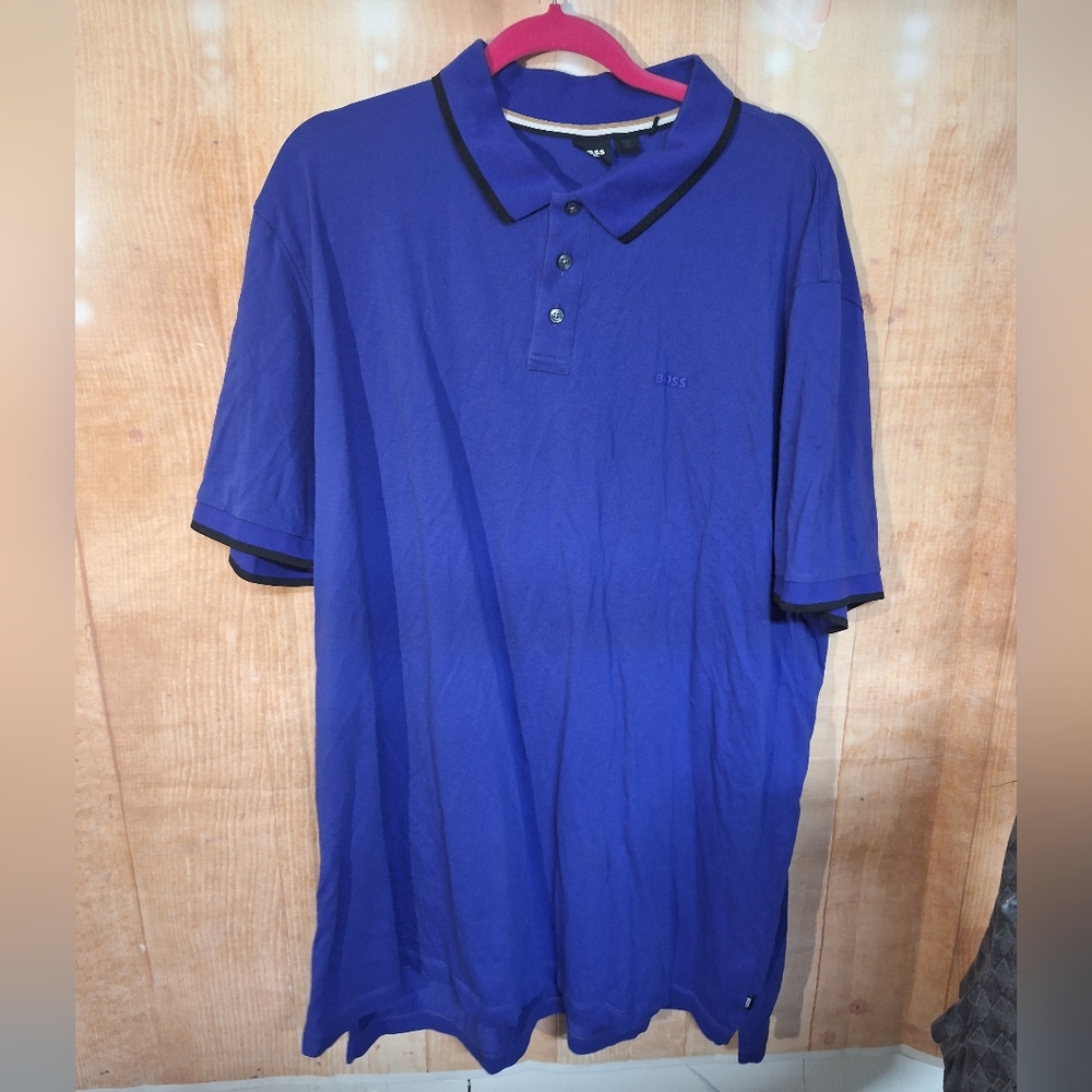 Boss Blue Polo Shirt Classic Design